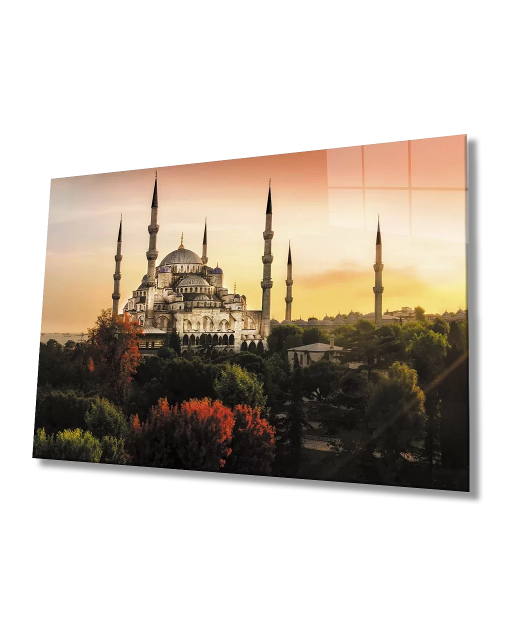 TEKNOO- Istanbul Sunset Sultan Ahmet Mosque Glass Painting