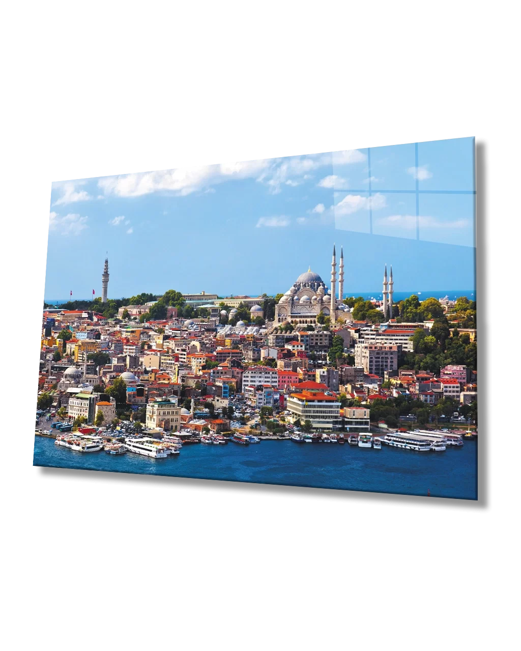 TEKNOO- Istanbul Bird's Eye View Glass Painting