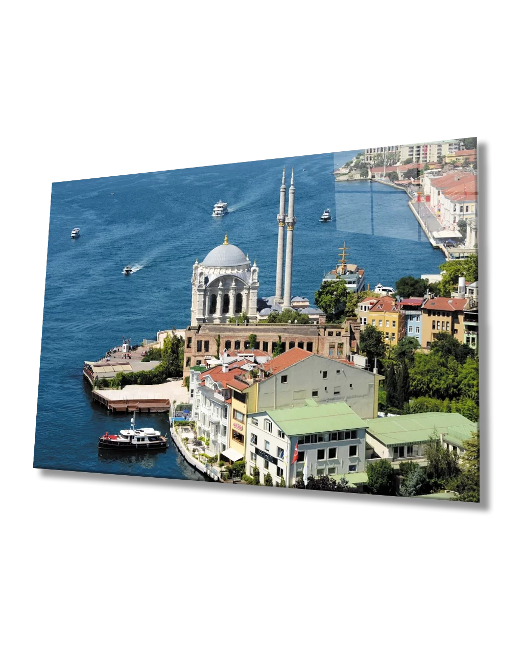 TEKNOO- Istanbul Ortaköy Bird's Eye View Glass Painting