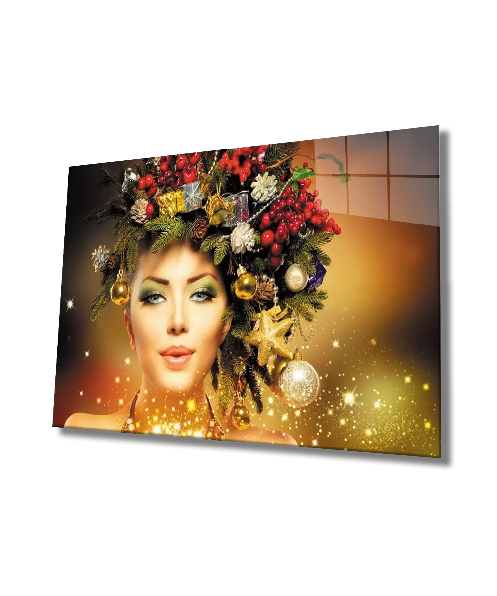 TEKNOO- Women's Christmas Tree Hair Design,