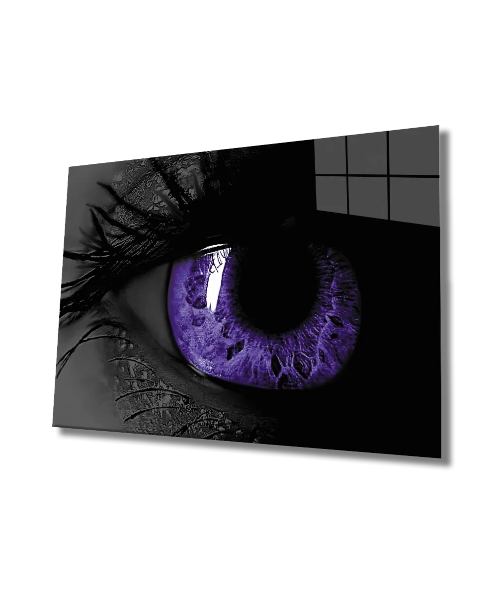 TEKNOO- Women Purple Eye Glass Painting Women Purple Eye