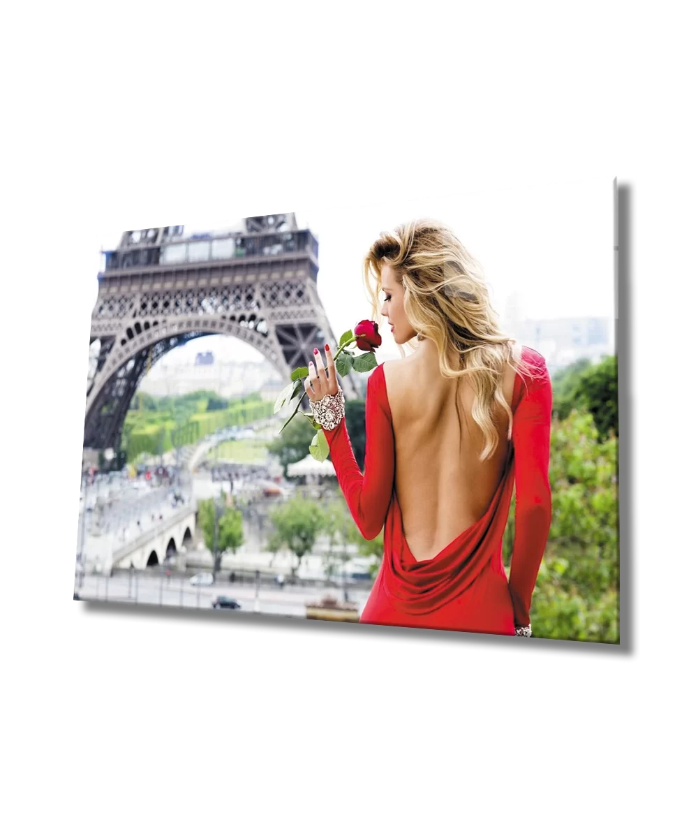 TEKNOO- Women Paris and Red Glass Painting