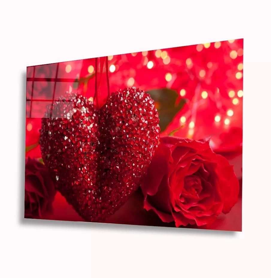 TEKNOO- Heart and Rose Glass Painting