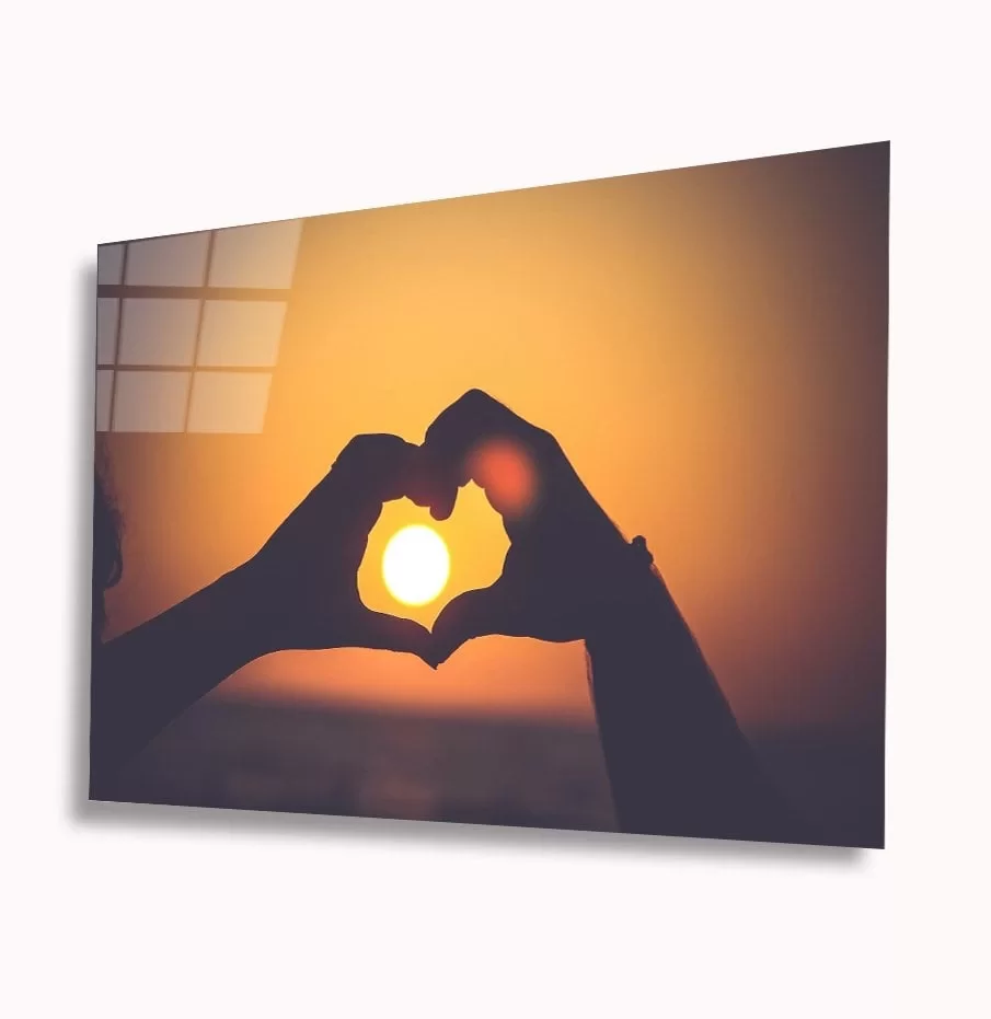 TEKNOO- Heart Sunset Glass Painting