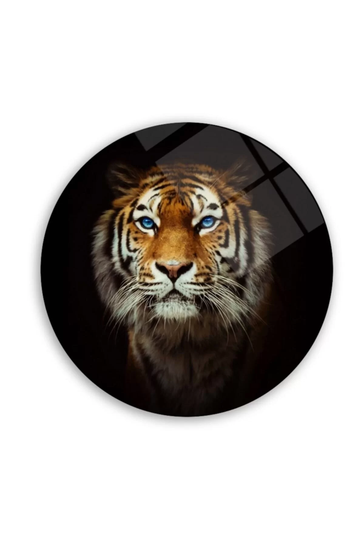 TEKNOO- Tiger Round Glass Painting