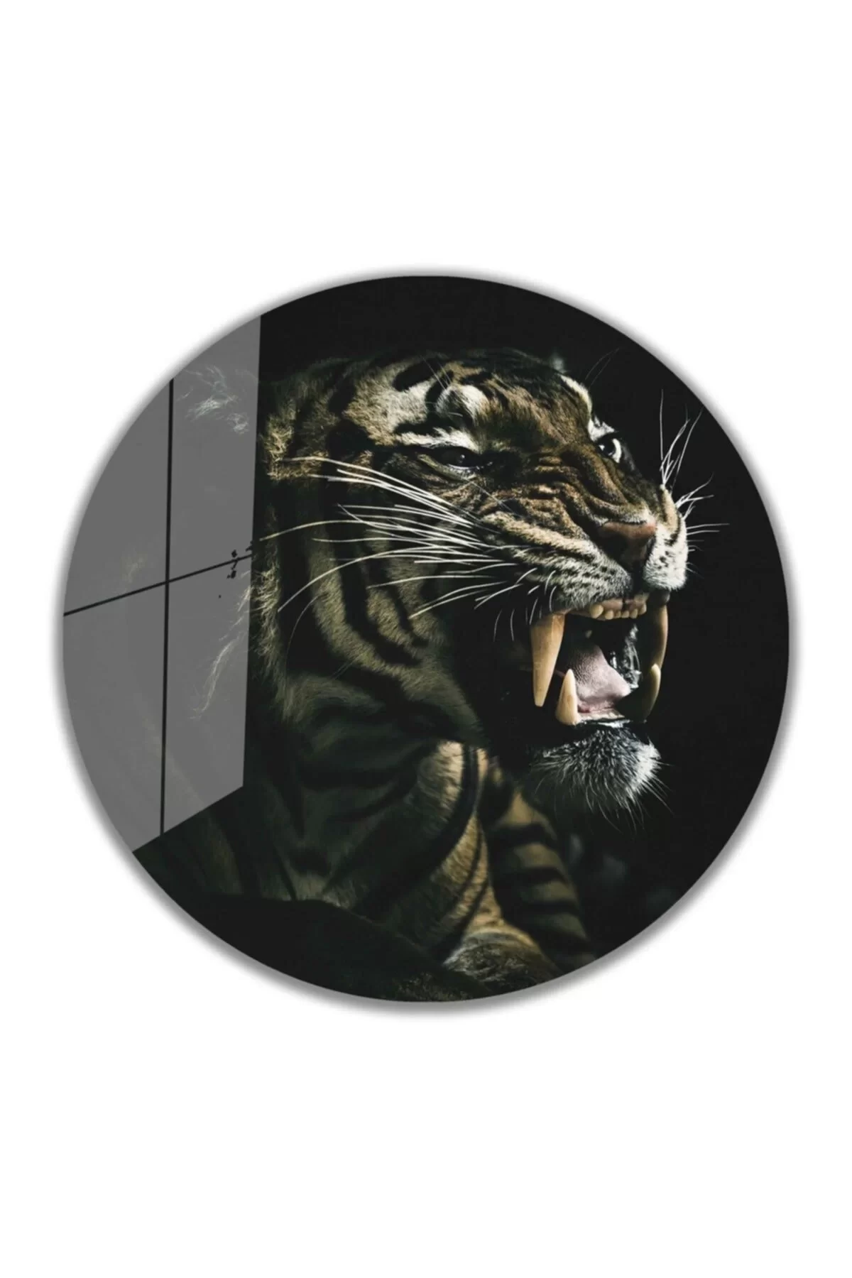 TEKNOO- Tiger Round Glass Table 4mm Durable Tempered Glass