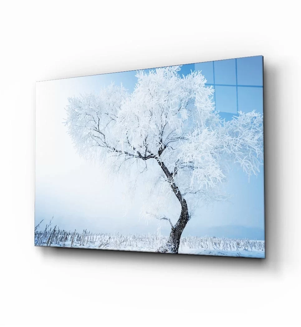 TEKNOO- Snowy Tree Glass Painting