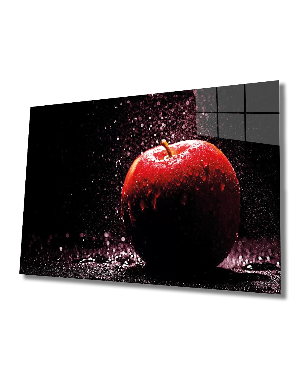 TEKNOO- Red Apple Glass Painting Red Apple Art