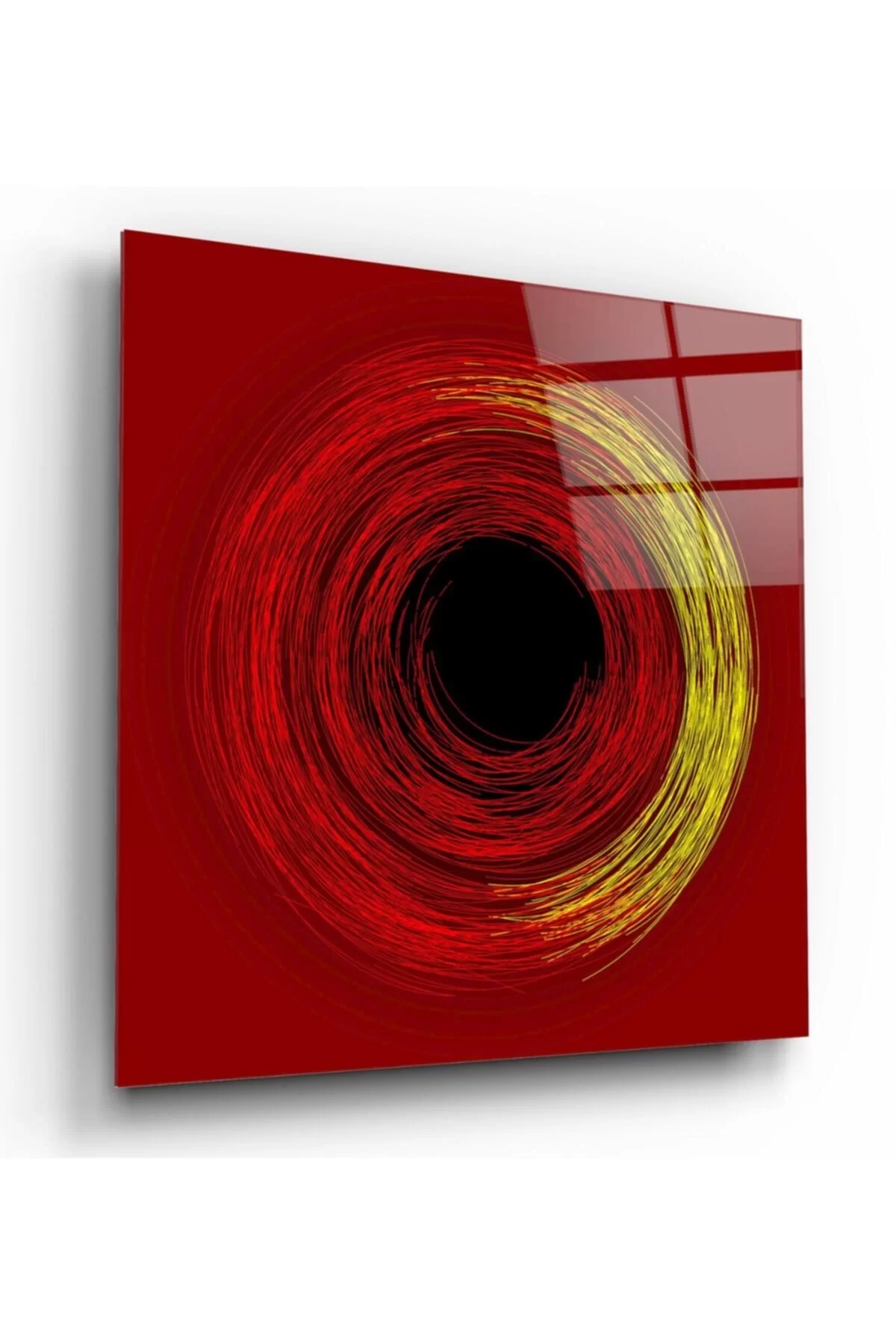 TEKNOO- Red Swirl Glass Painting