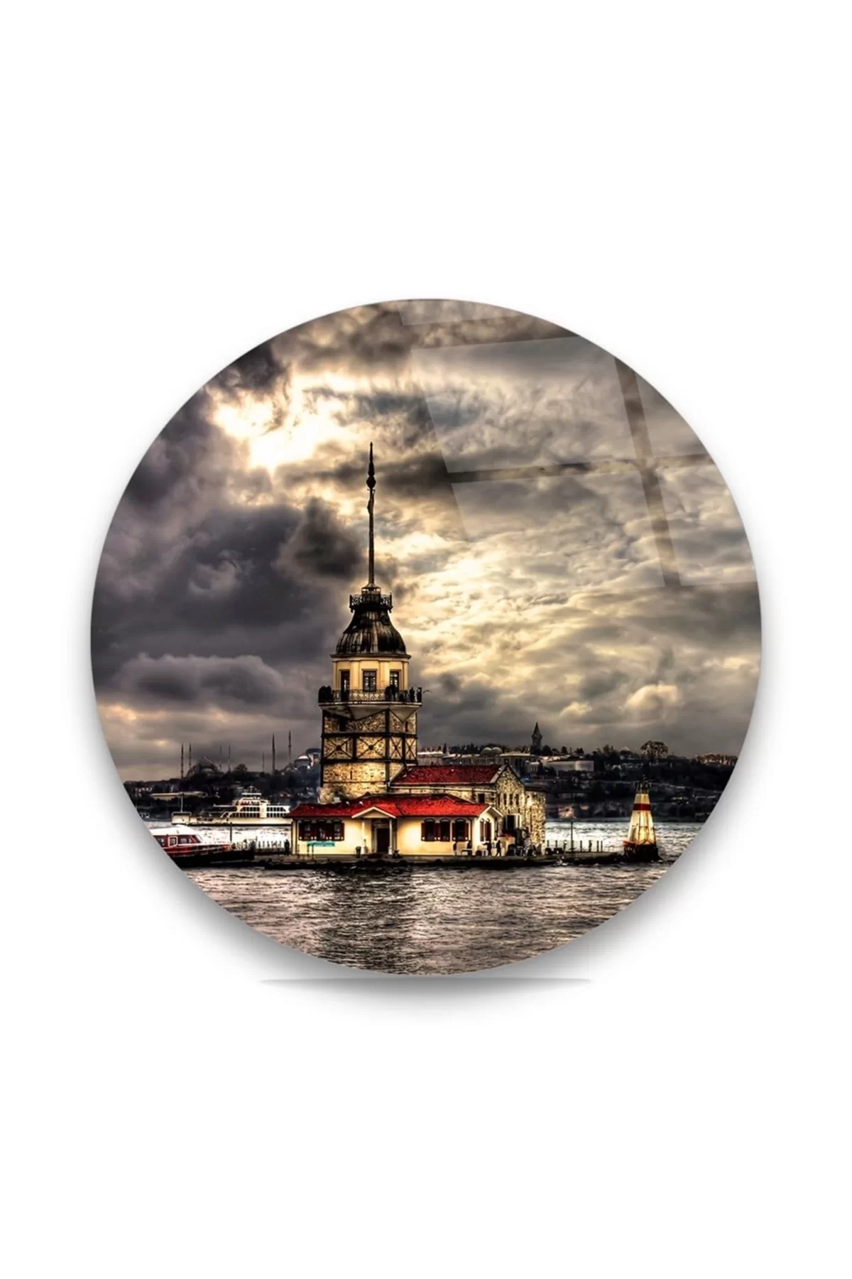 TEKNOO- Maiden's Tower Round Glass Painting