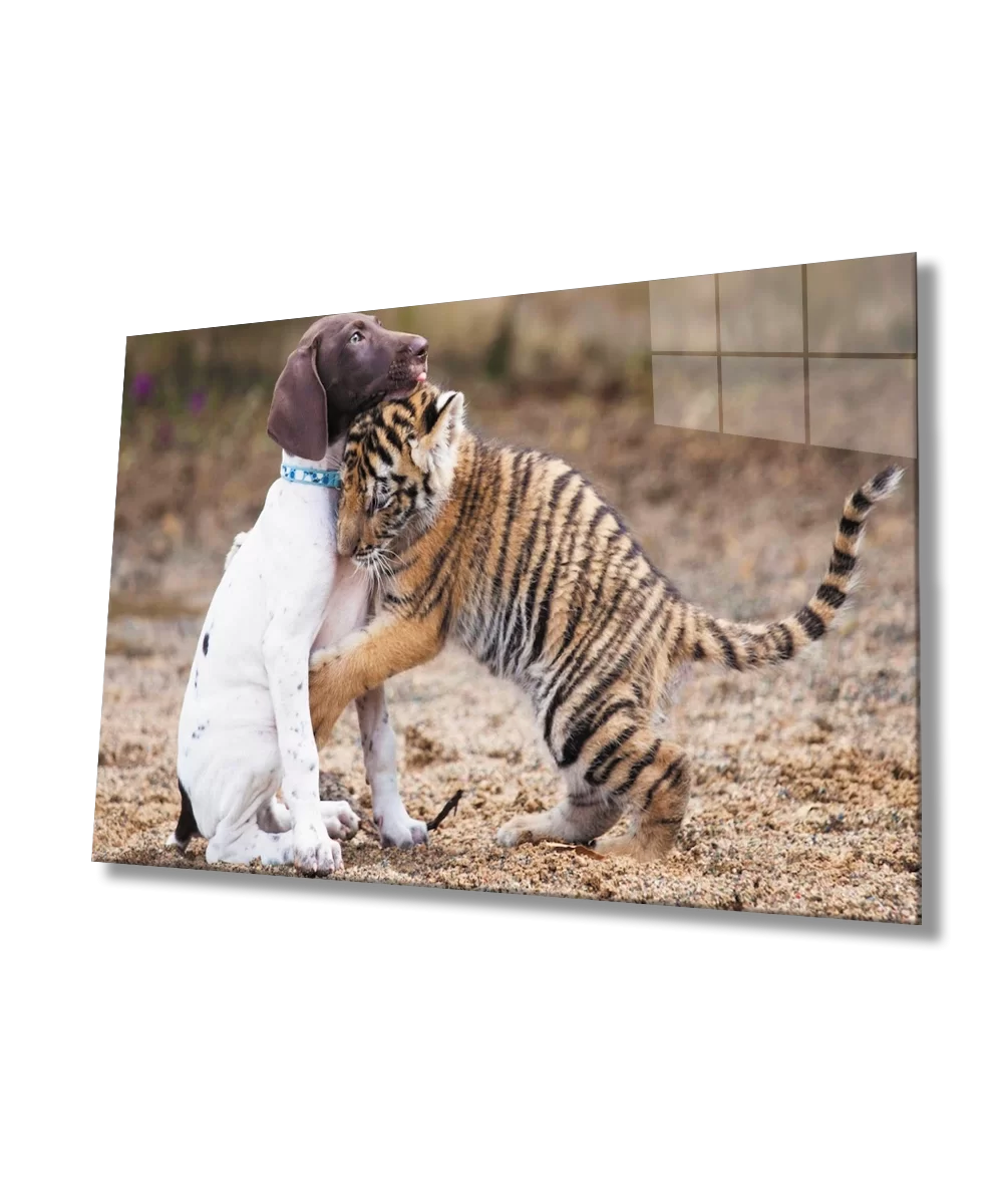 TEKNOO- Dog and Lion Glass Painting