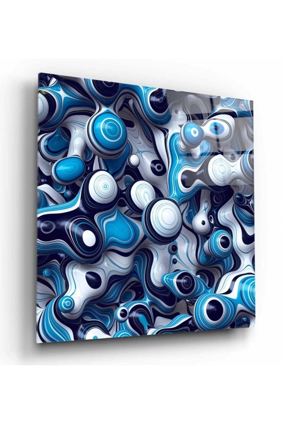 TEKNOO- Blue Bubbles Glass Painting