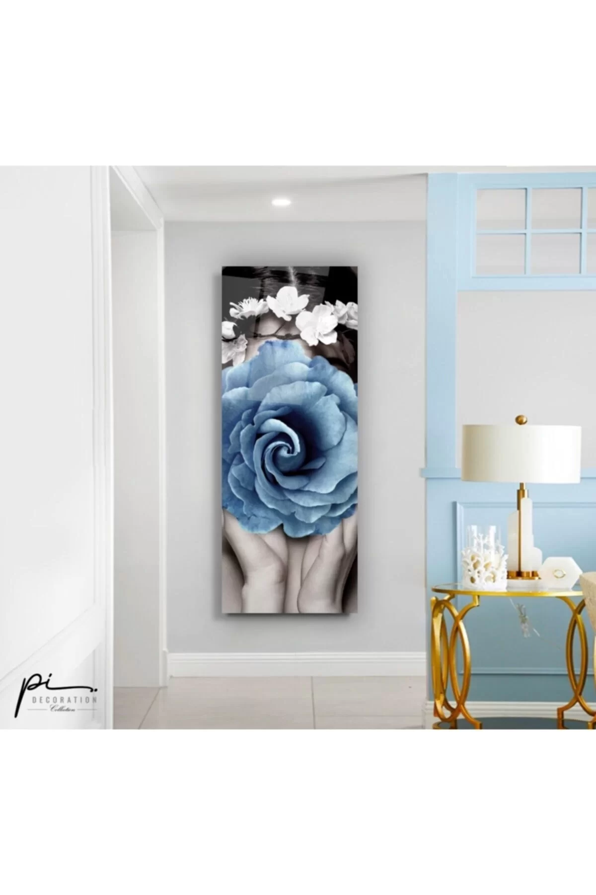 TEKNOO- Blue Rose Glass Painting