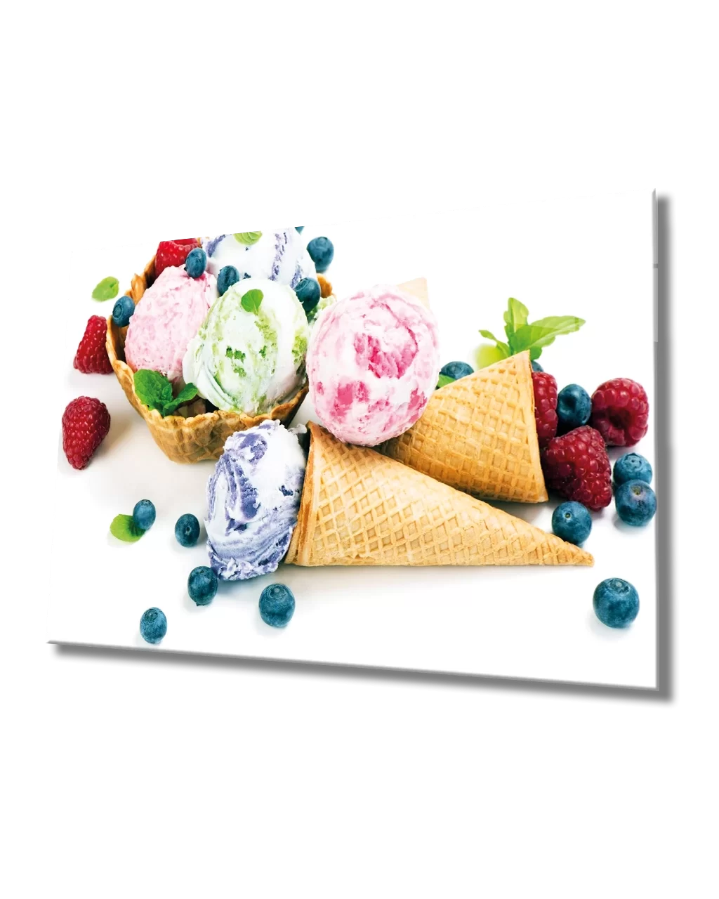 TEKNOO- Fruits Ice Cream Glass Painting Fruits Ice Cream Art