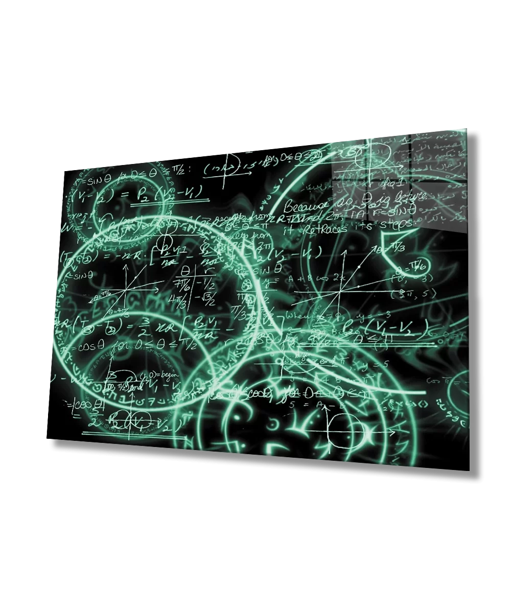 TEKNOO- Neon Green Math Glass Painting Neon Green Math