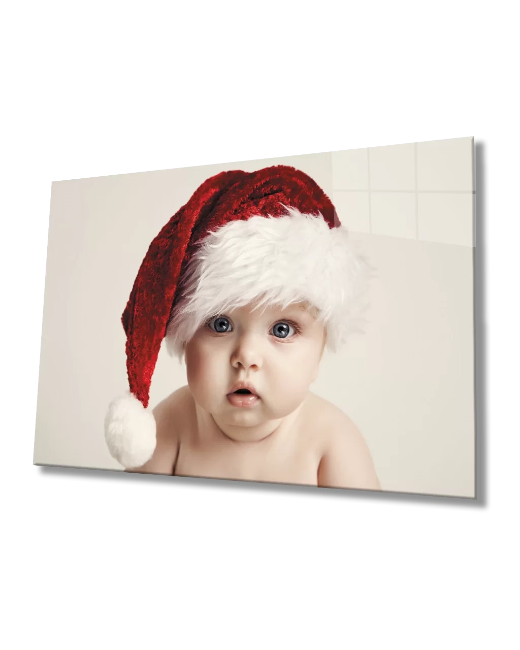 TEKNOO- Baby with Christmas Hat Glass Painting