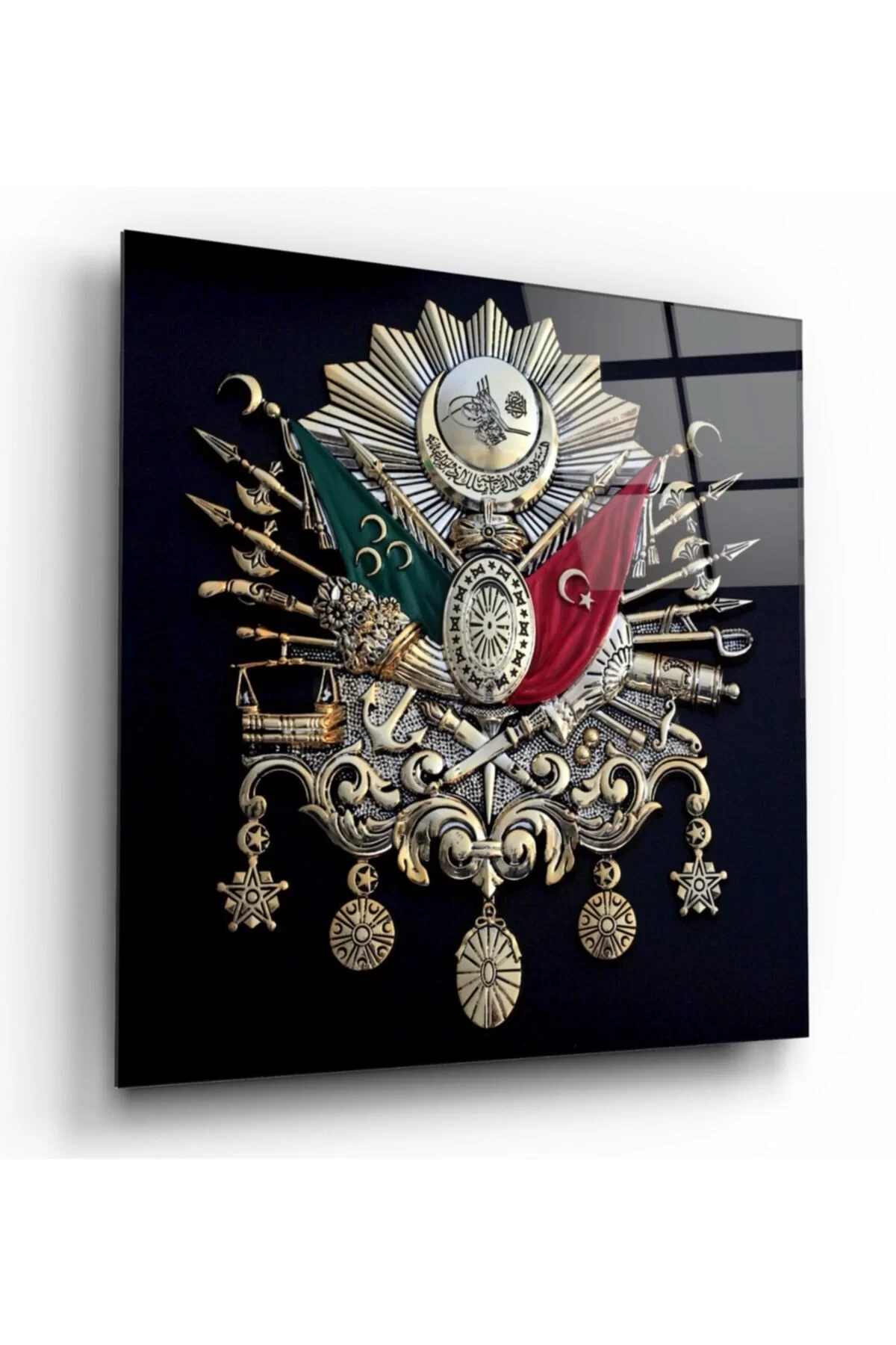 TEKNOO- Ottoman State Coat of Arms Glass Painting