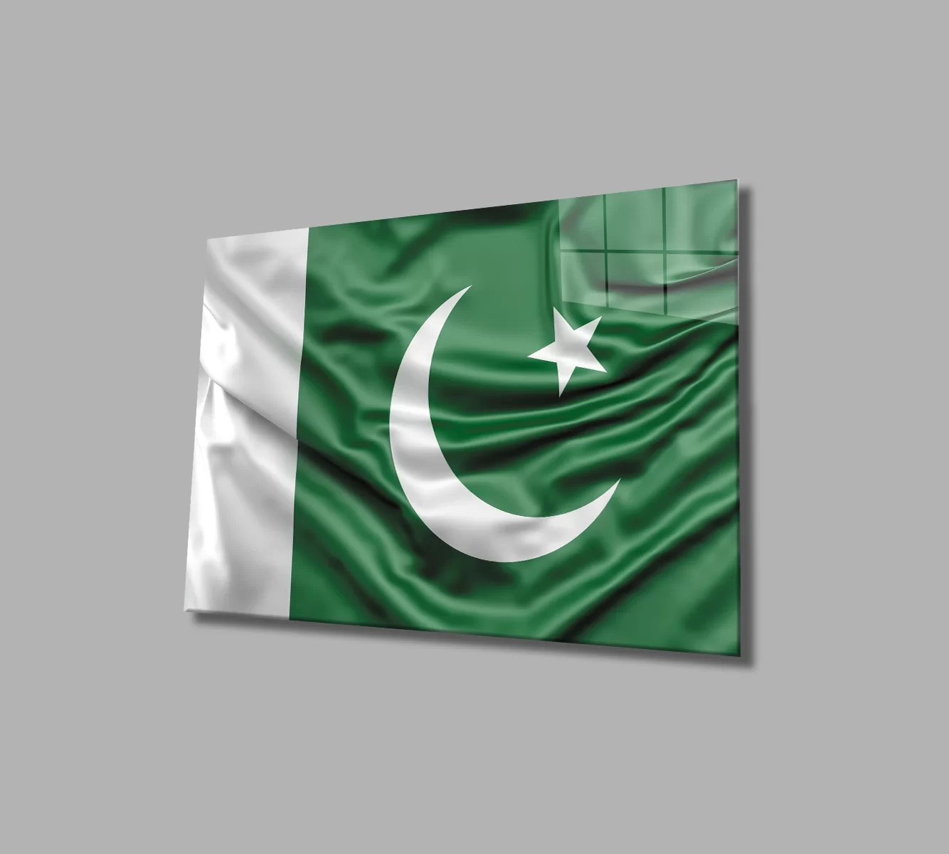 TEKNOO- Pakistan Flag Glass Painting Pakistan Flag