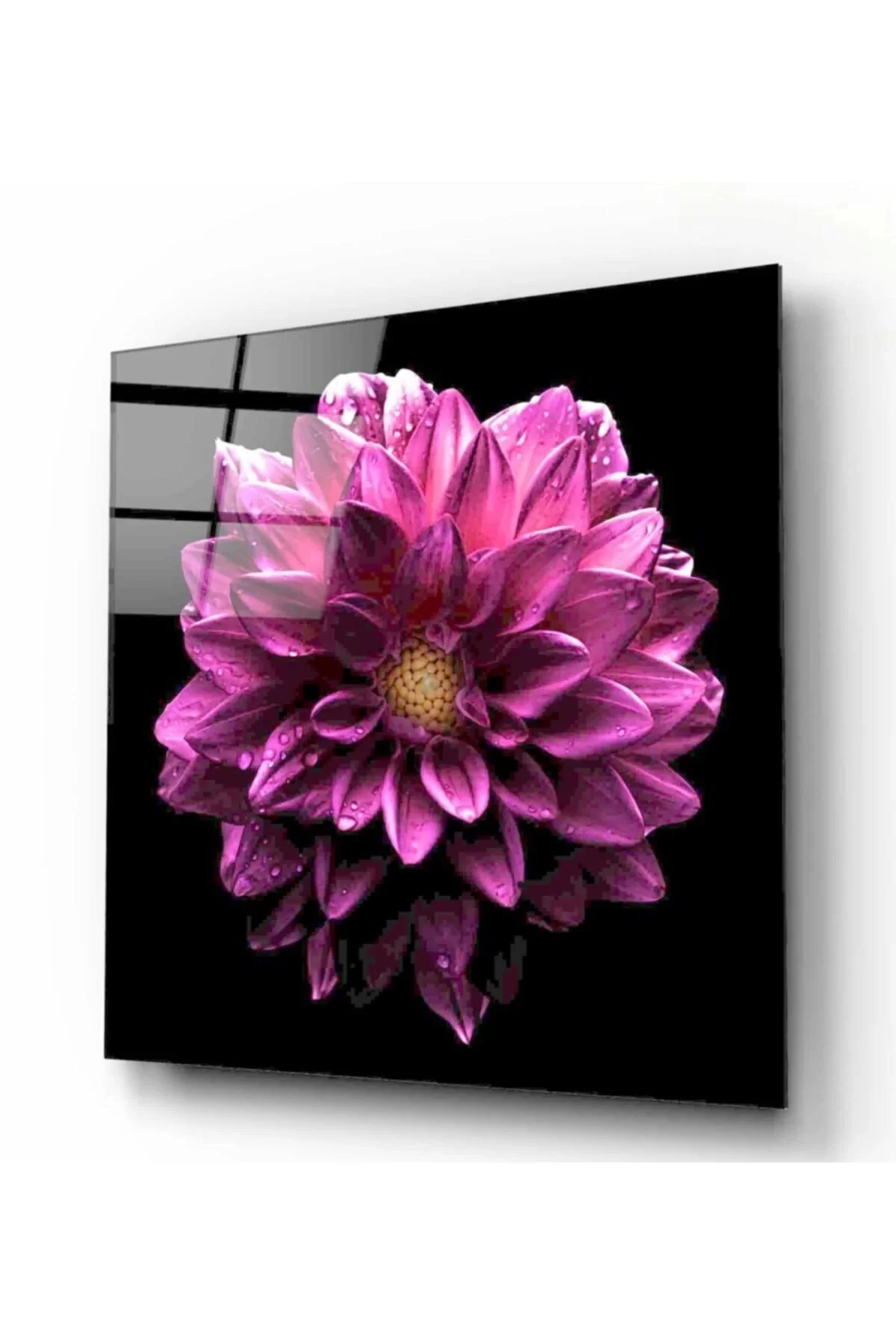 TEKNOO- Pink Flower Glass Painting