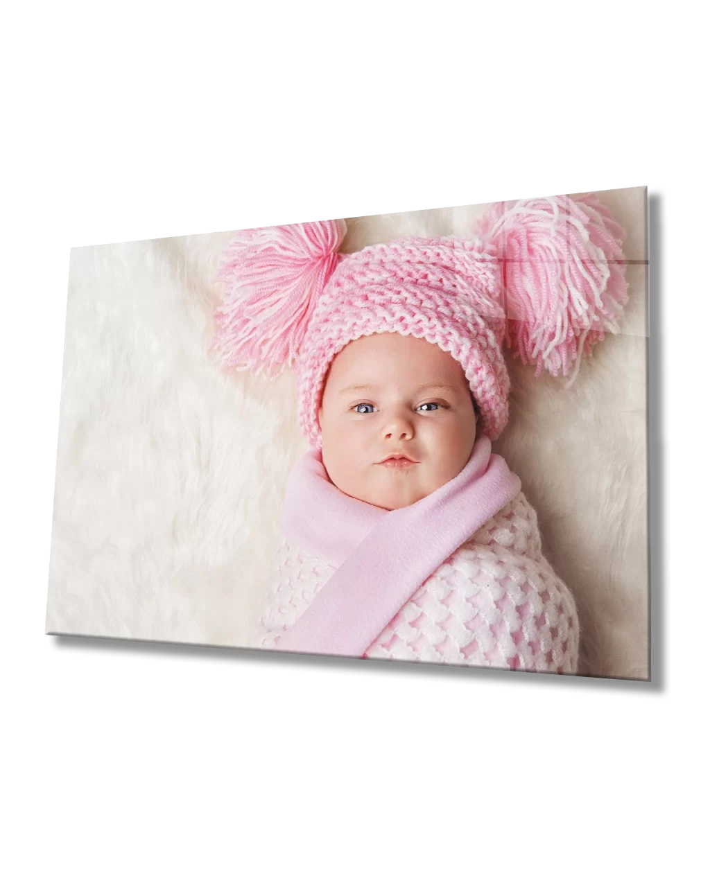 TEKNOO- Baby with Pink Hat Glass Painting