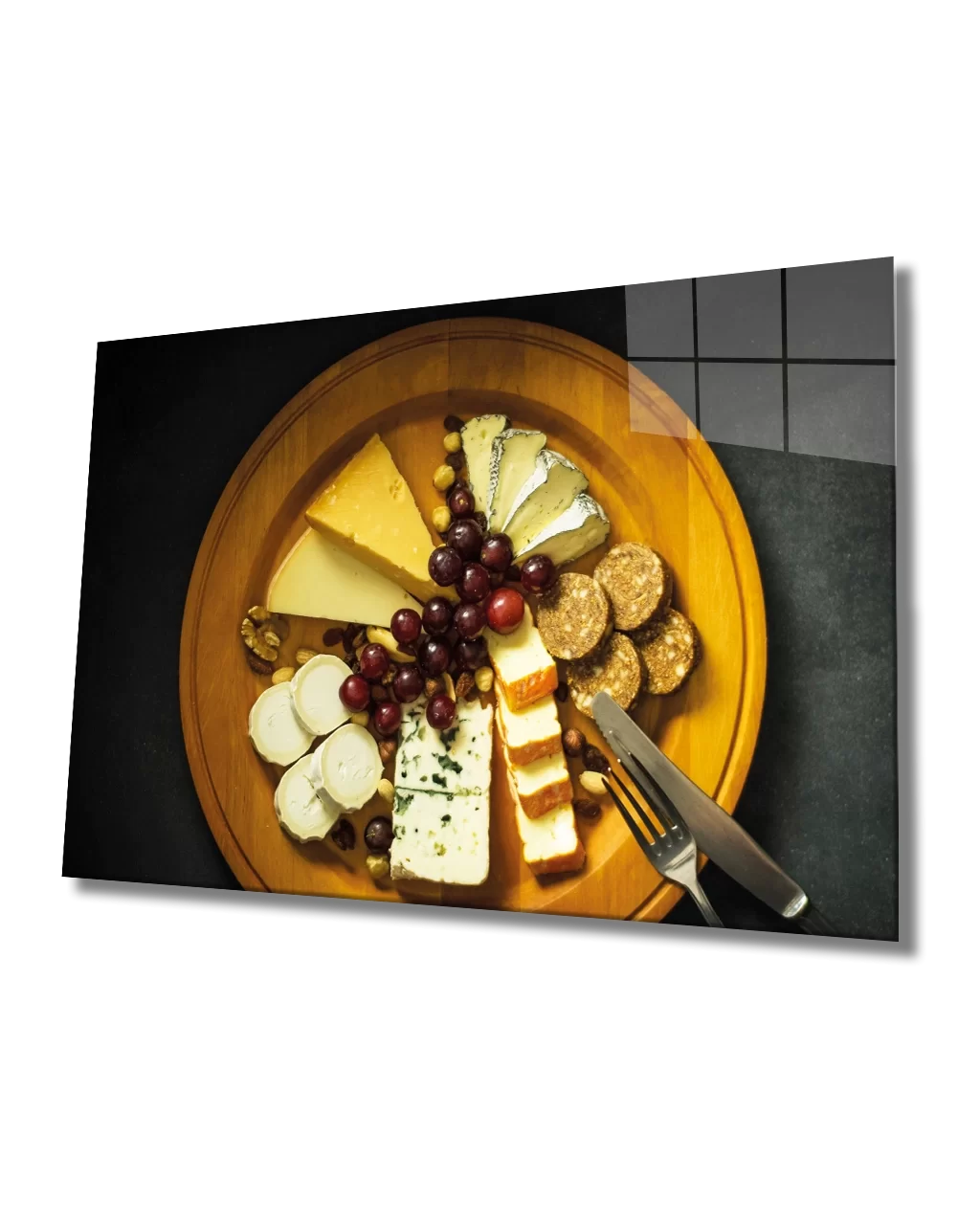 TEKNOO- Cheese Plate Glass Table