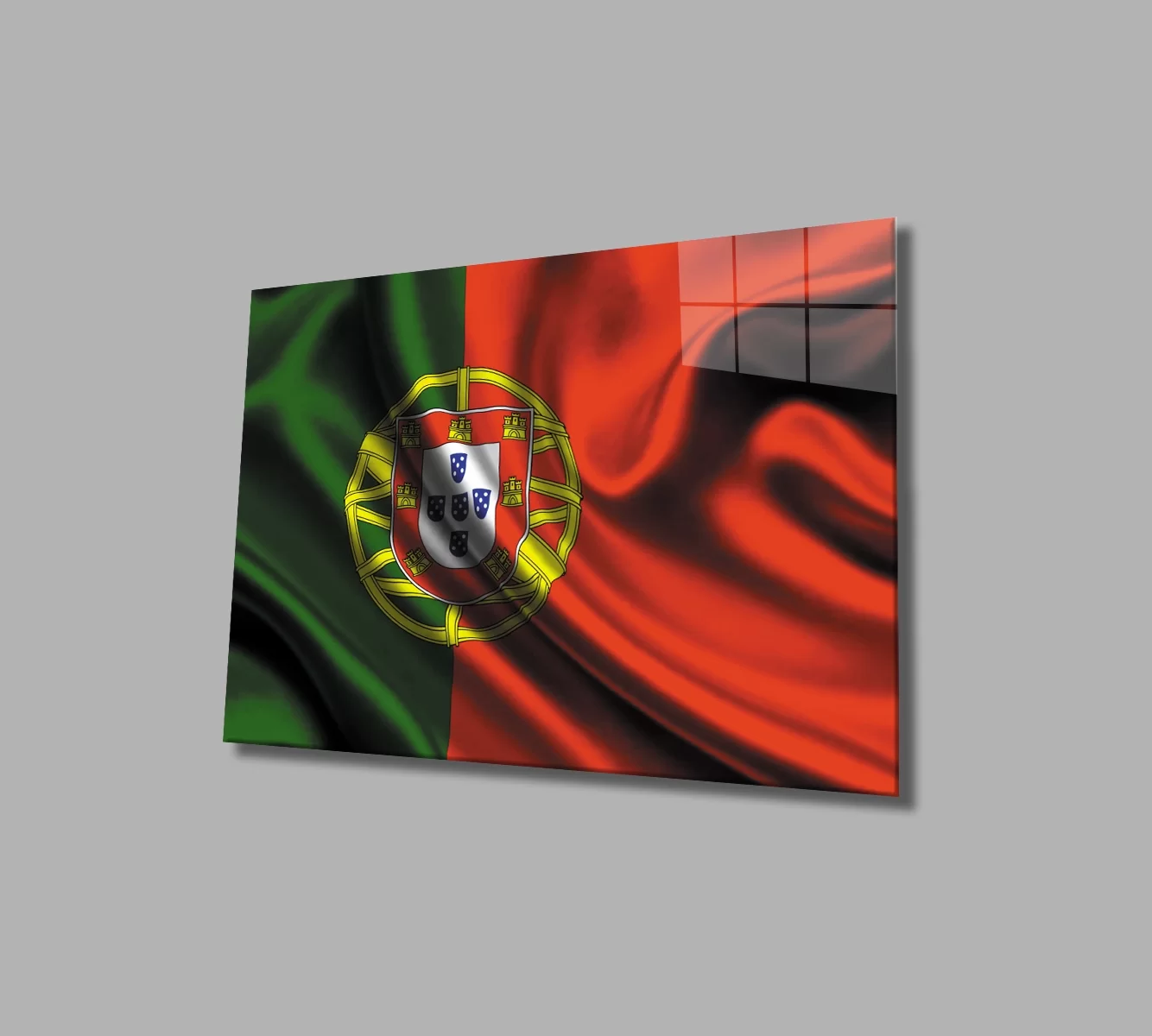 TEKNOO- Portugal Flag Glass Painting Portugal Flag