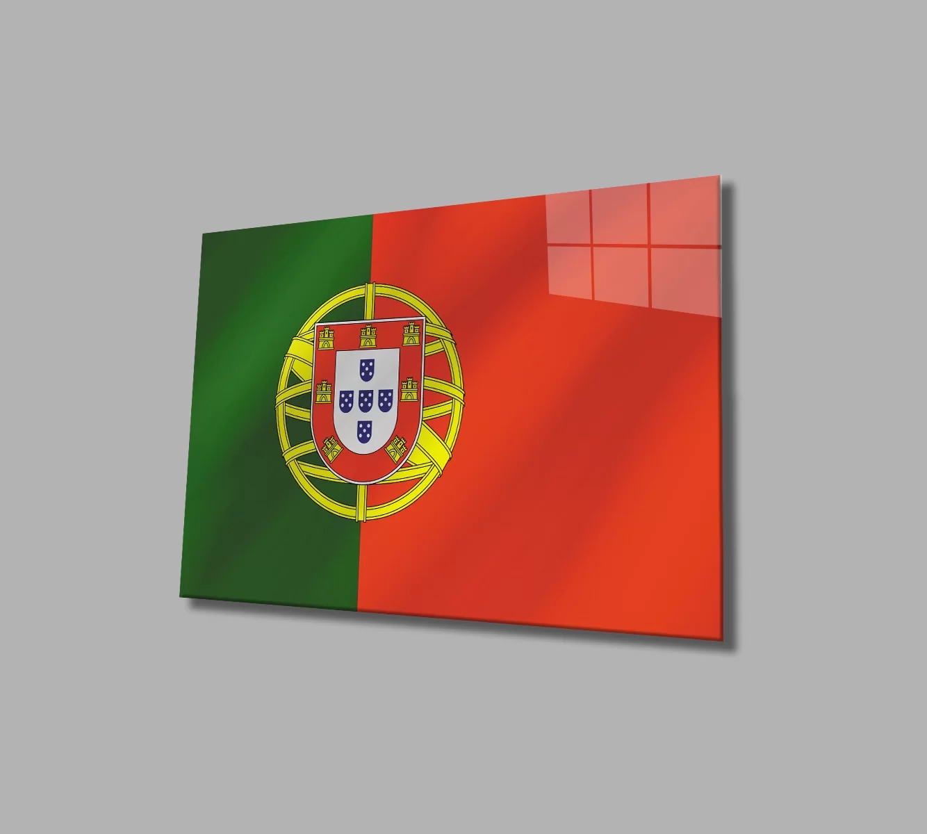 TEKNOO- Portugal Flag Glass Painting Portugal Flag