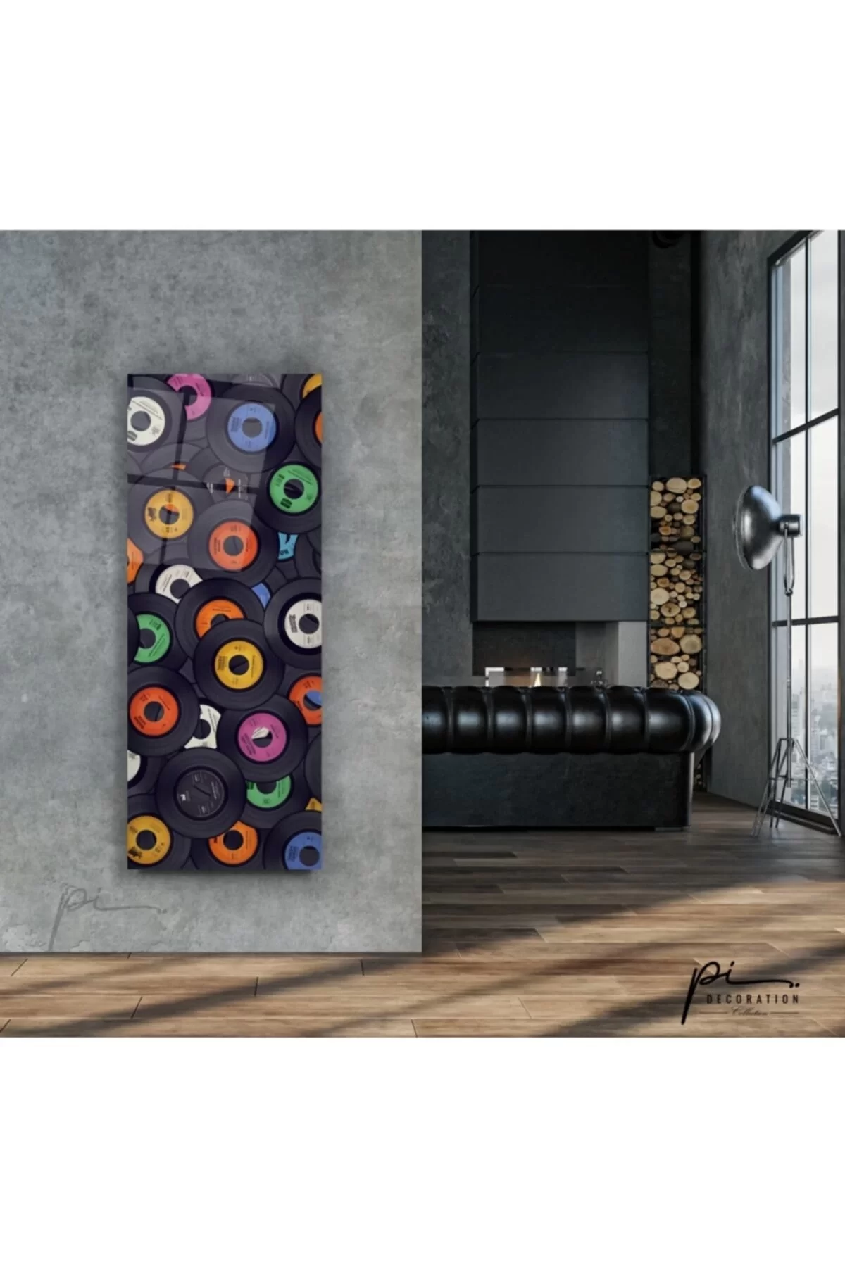 TEKNOO- Colored Records Theme Glass Painting