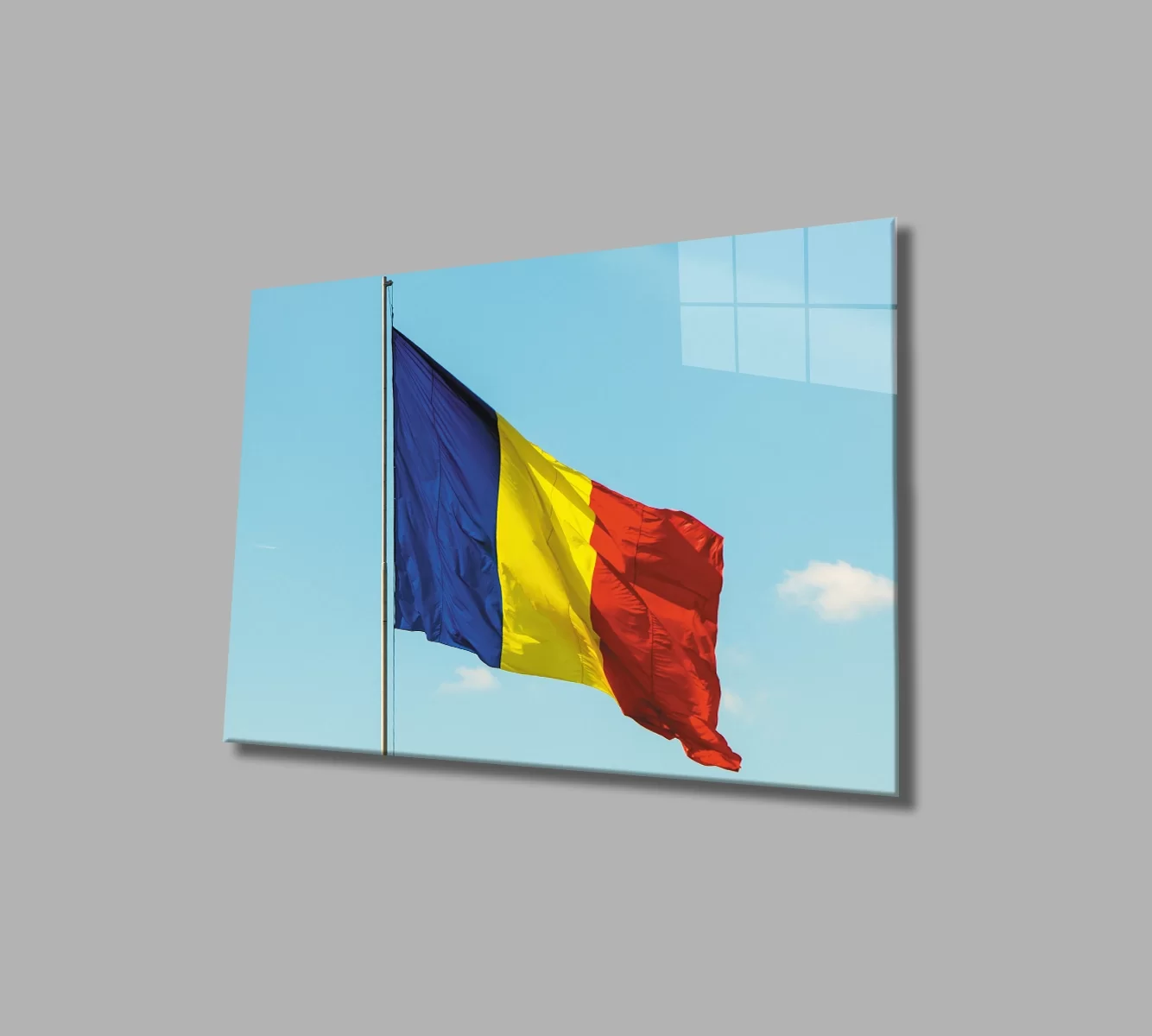 TEKNOO- Romanian Flag Glass Painting Romanian Flag