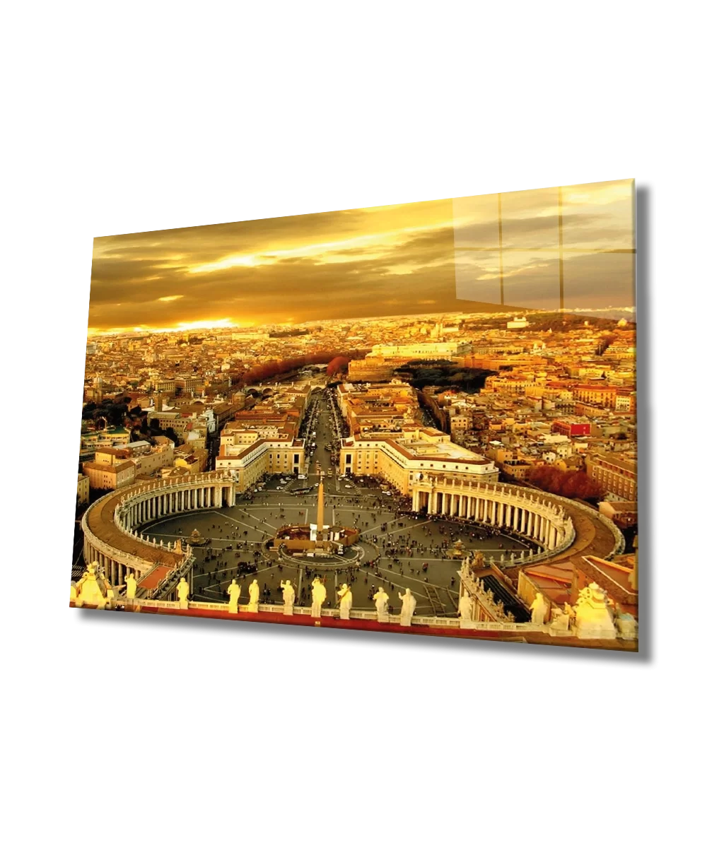 TEKNOO- Glass Painting with City Italy View City View Italy