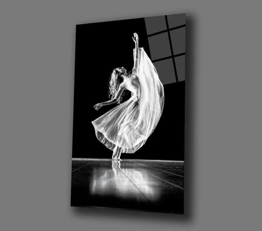 TEKNOO- Black and White Ballerina Painting