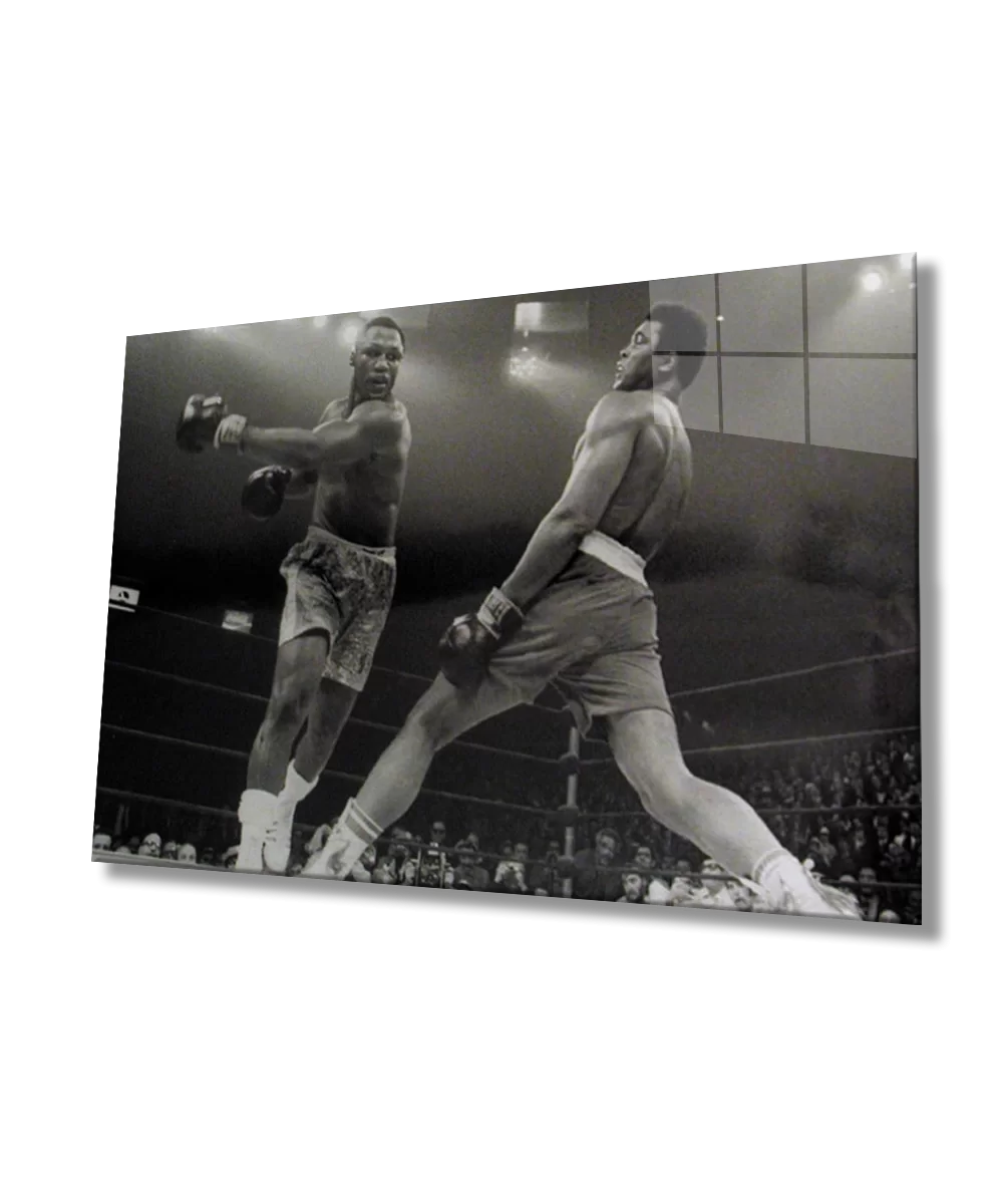 TEKNOO- Black and White People Photos Muhammet Ali Glass Painting Muhammet Ali