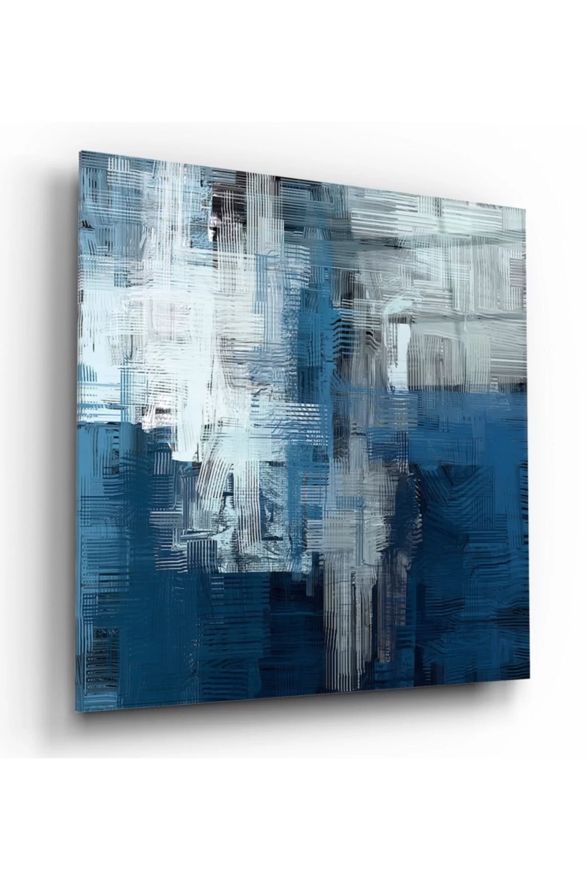 TEKNOO- Abstract Blue Glass Painting