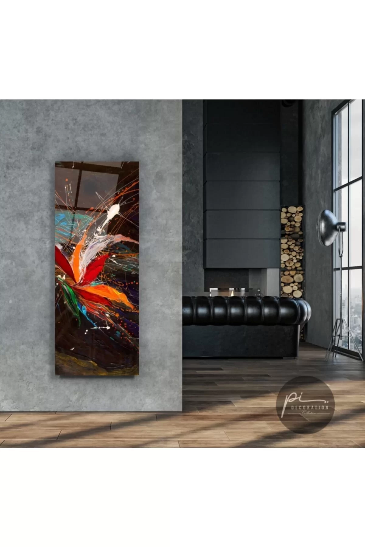 TEKNOO- Abstract Panoramic Glass Painting