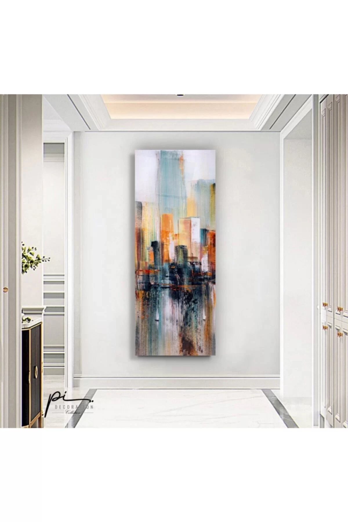 TEKNOO- Abstract City Theme Glass Painting