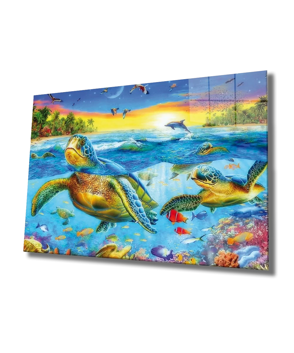 TEKNOO- Underwater Life Glass Painting Marine Life