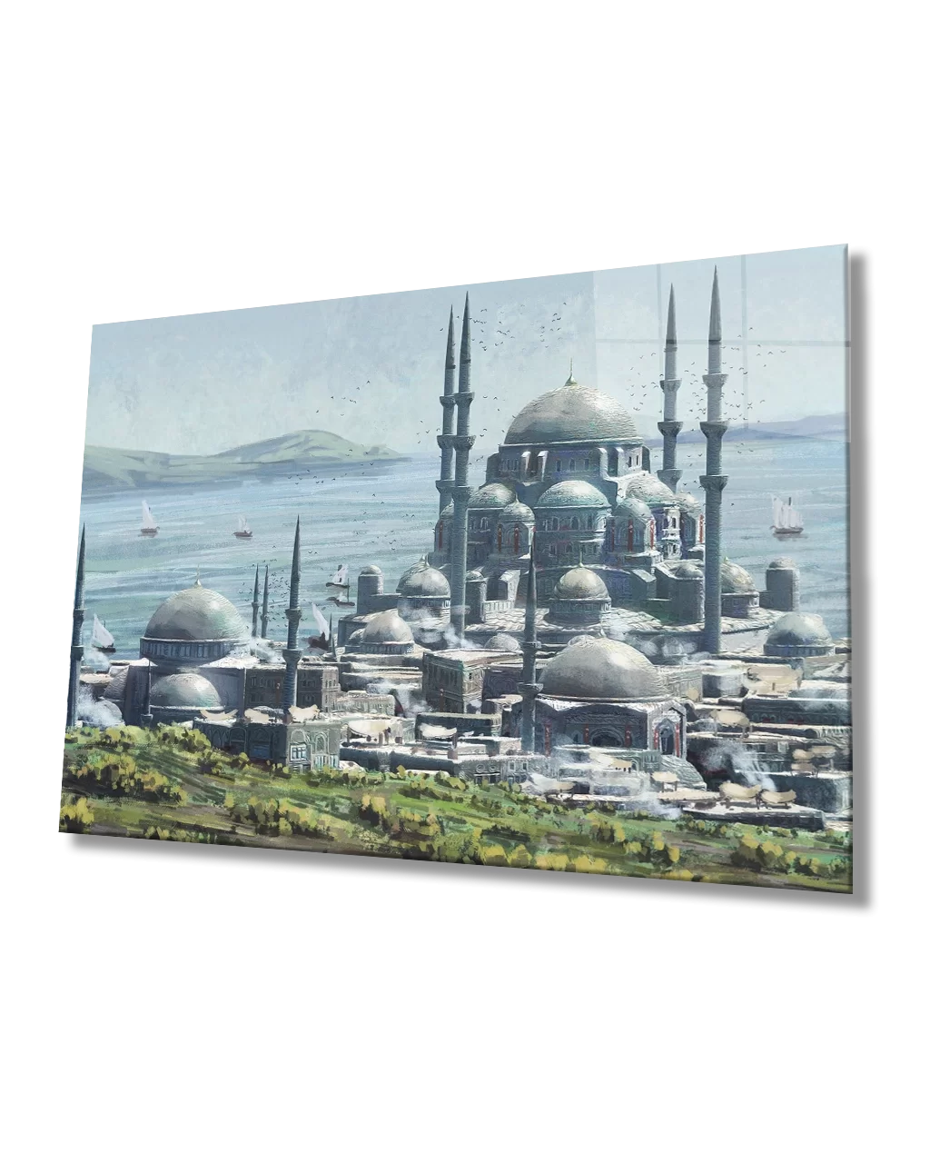 TEKNOO- Watercolor Istanbul Mosque Glass Painting