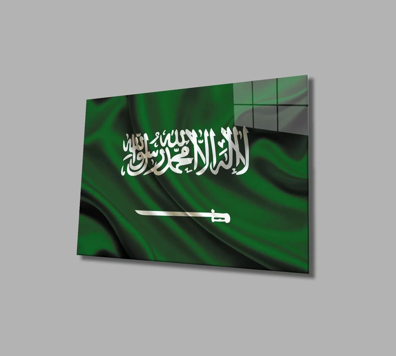 TEKNOO- Saudi Arabia Flag Glass Painting Saudi Arabia Flag