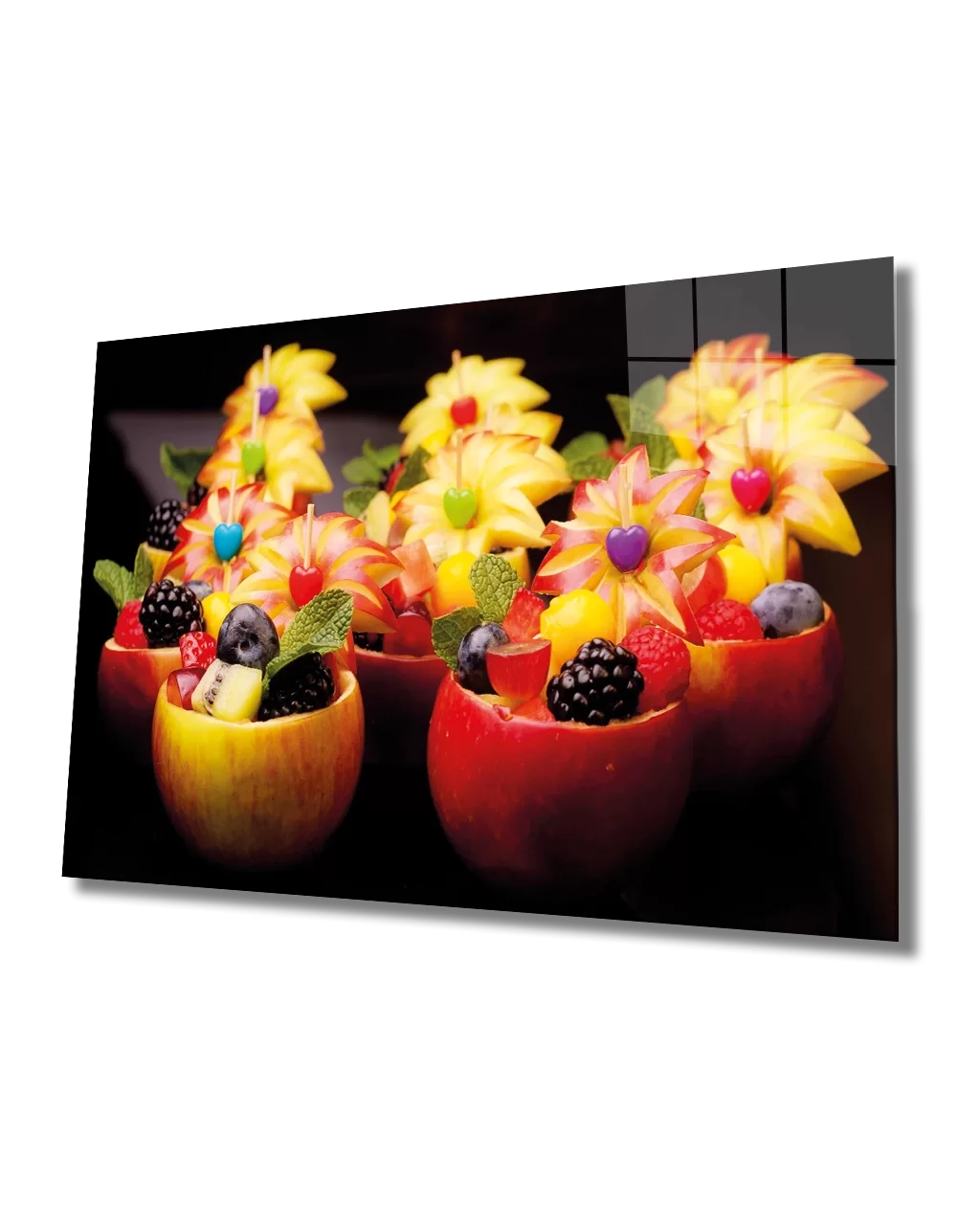 TEKNOO- Fresh Fruits Glass Table Fresh Fruits Wall Hanging