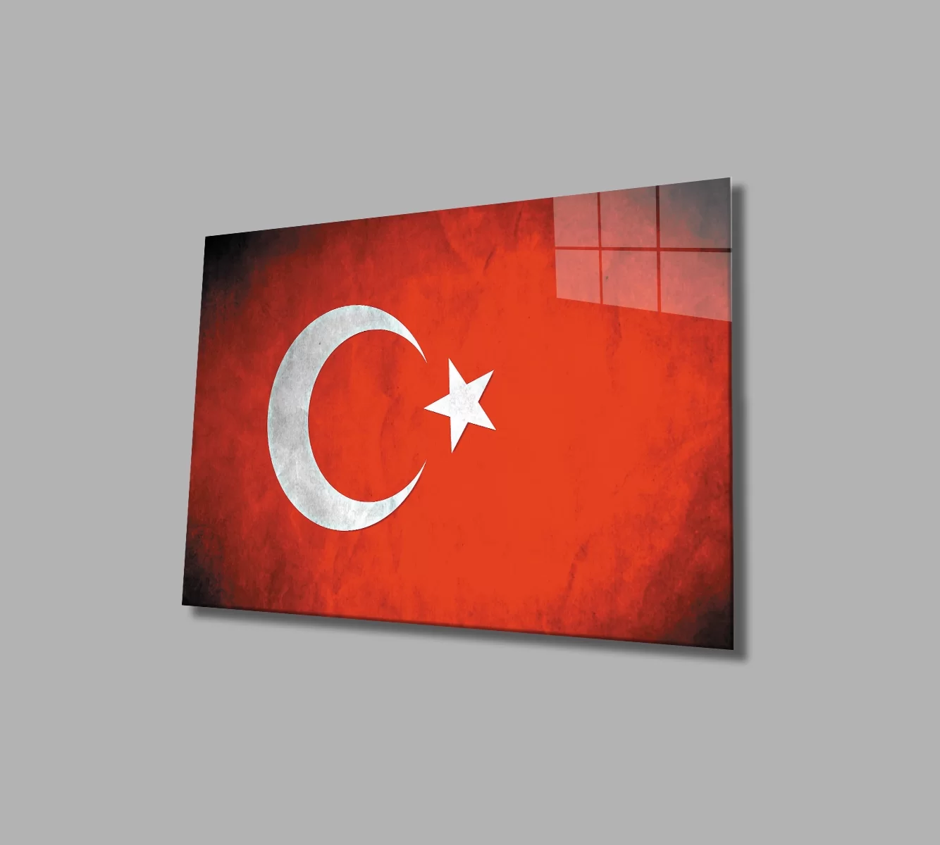 TEKNOO- Turkish Flag Glass Painting Turkish Flag