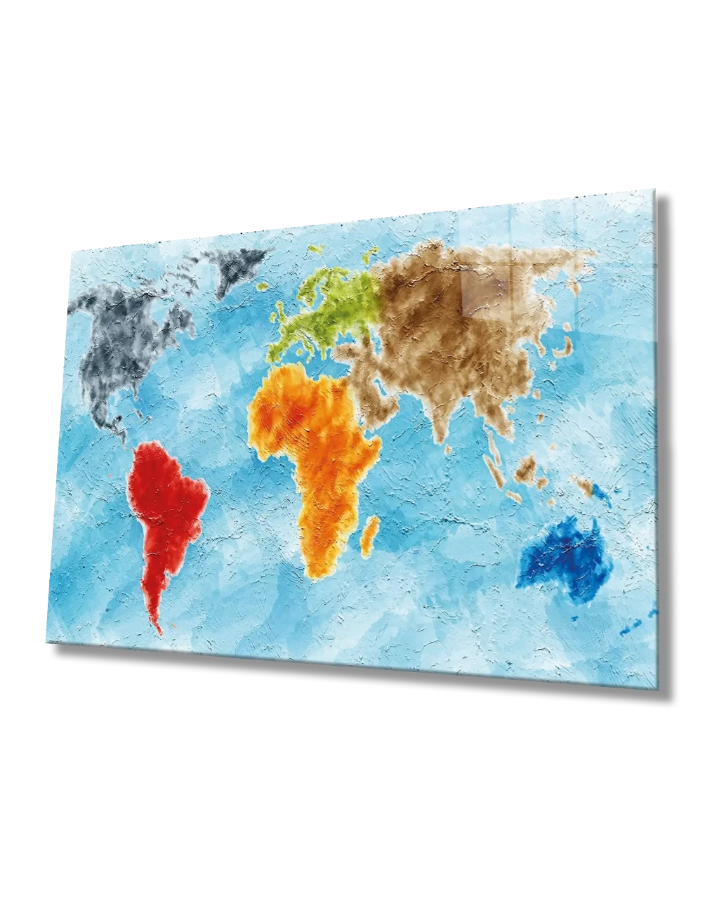 TEKNOO- Oil Painting World Map Painting