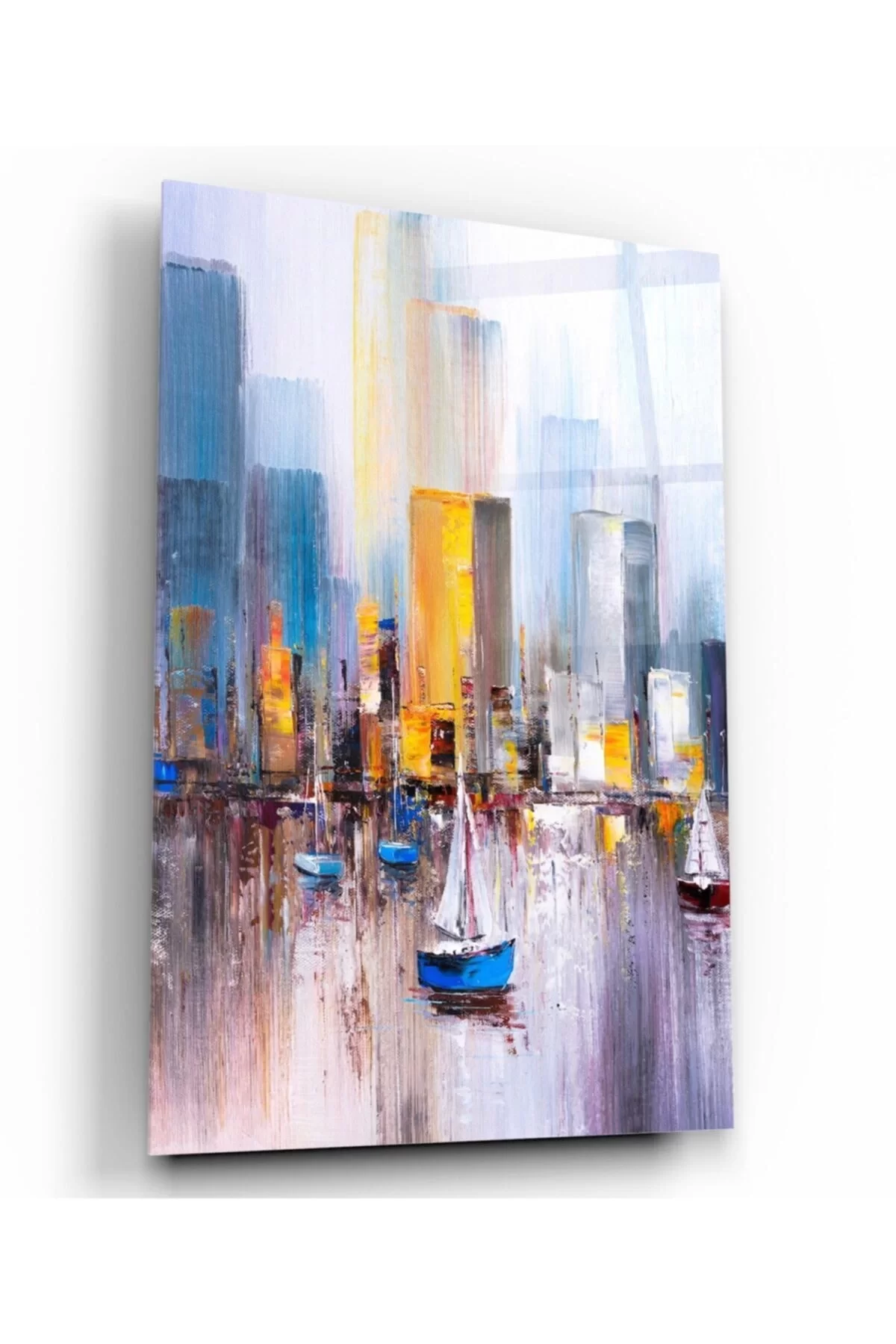 TEKNOO- Oil Painting City Glass Painting