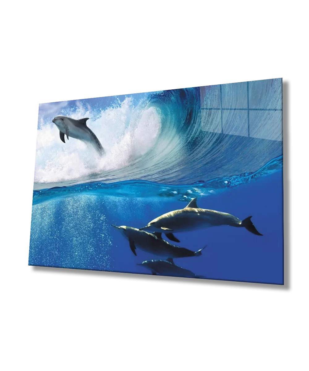 TEKNOO- Dolphin Underwater Glass Painting