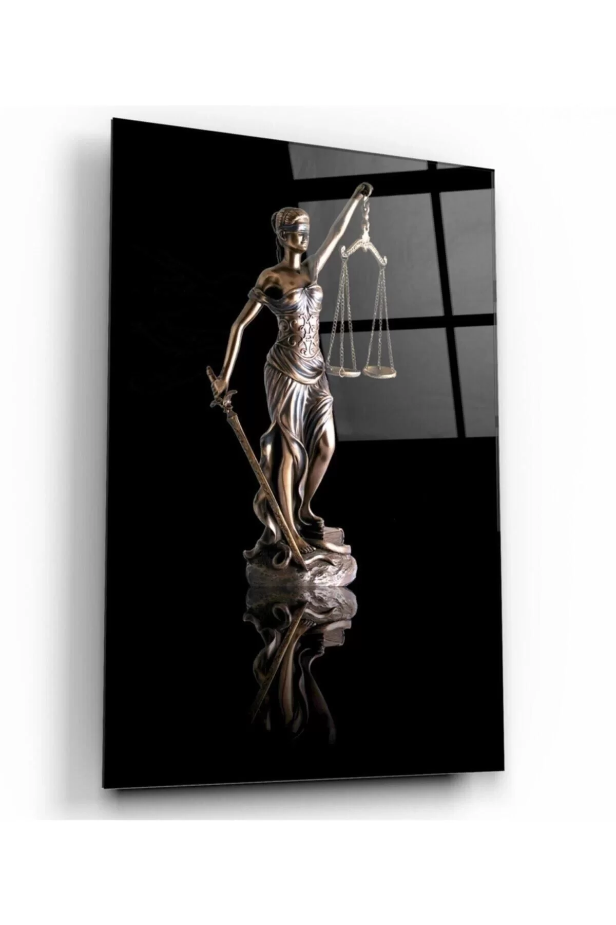 Themis Statue Glass Painting