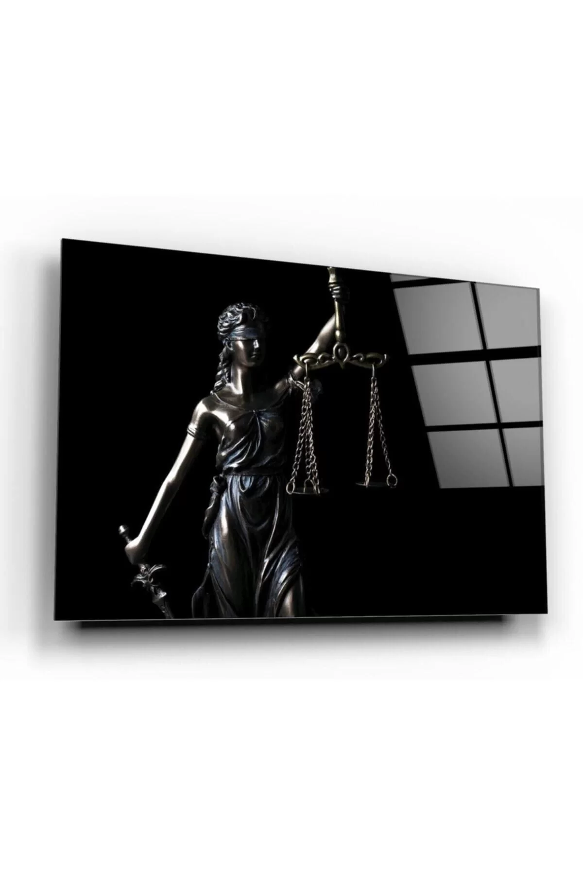 Themis Statue Glass Painting