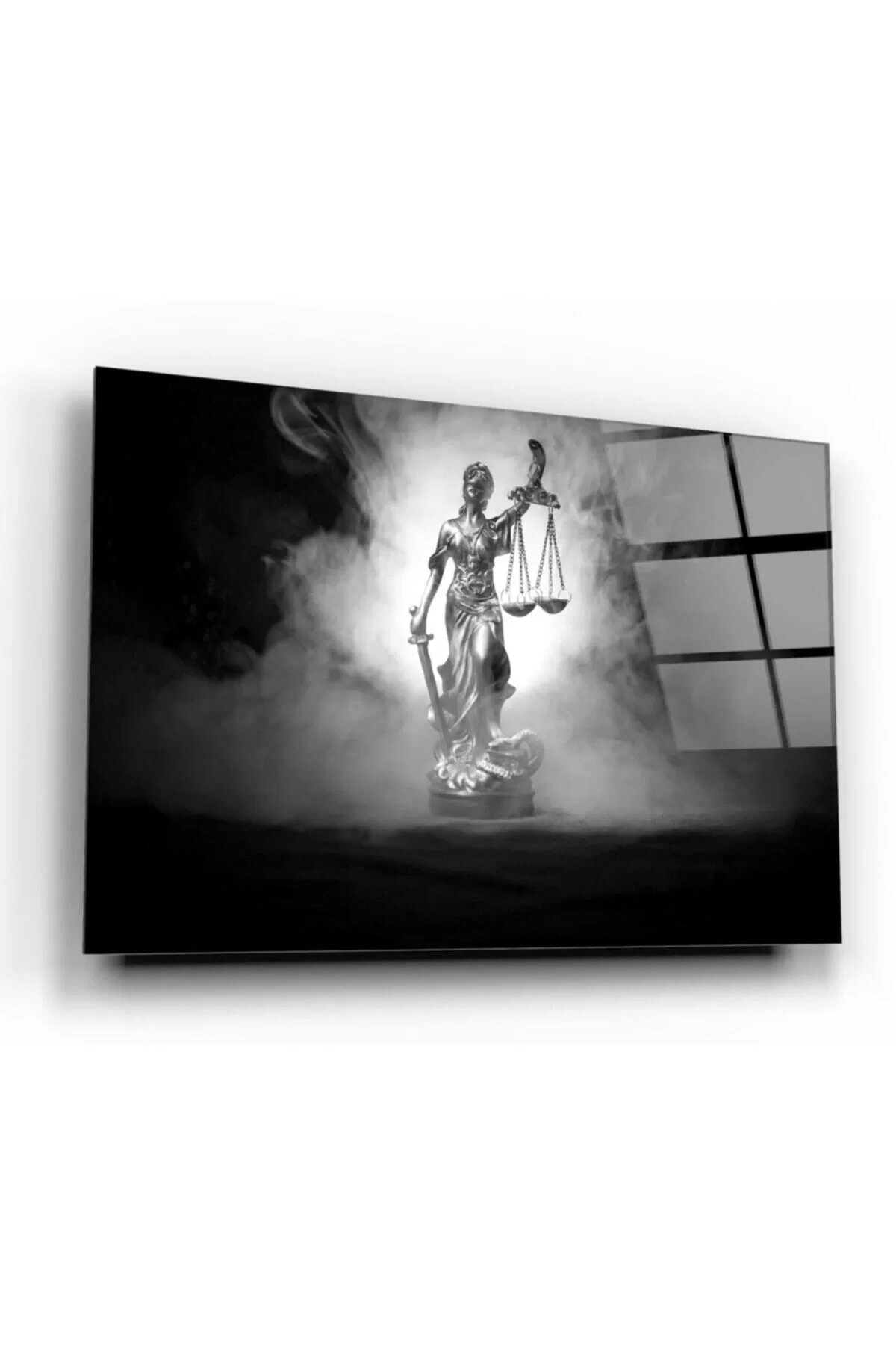 Themis Statue Glass Painting