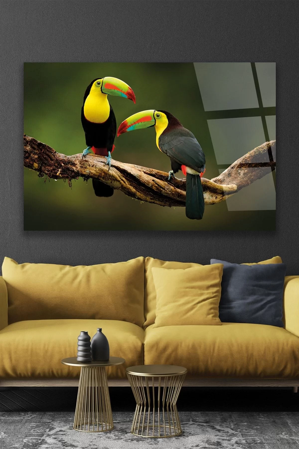 Toucan Bird Glass Painting