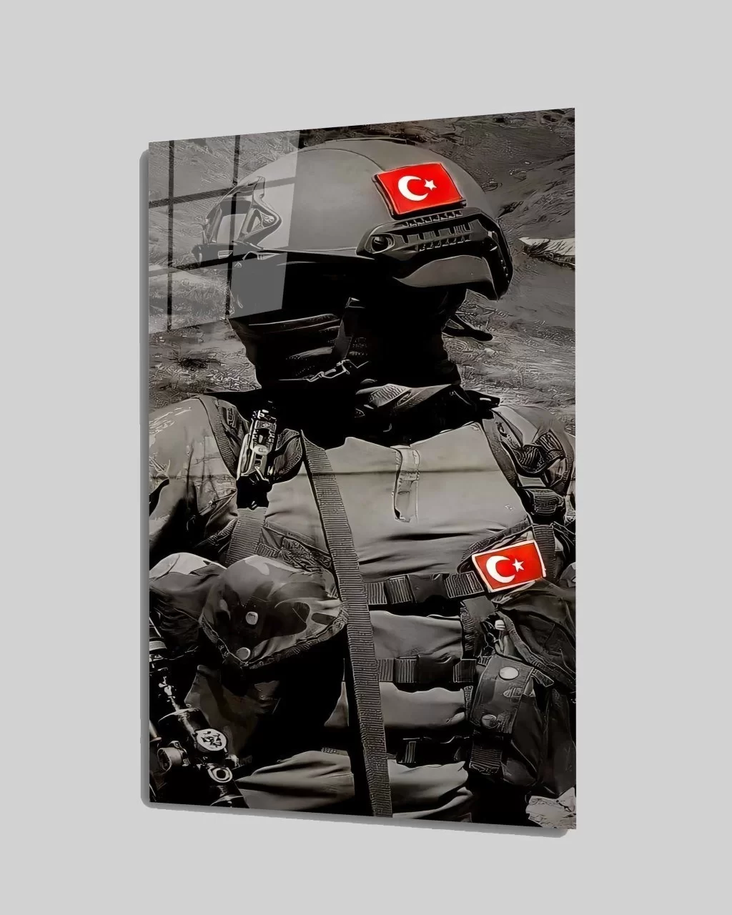 Turkish Military Glass Painting