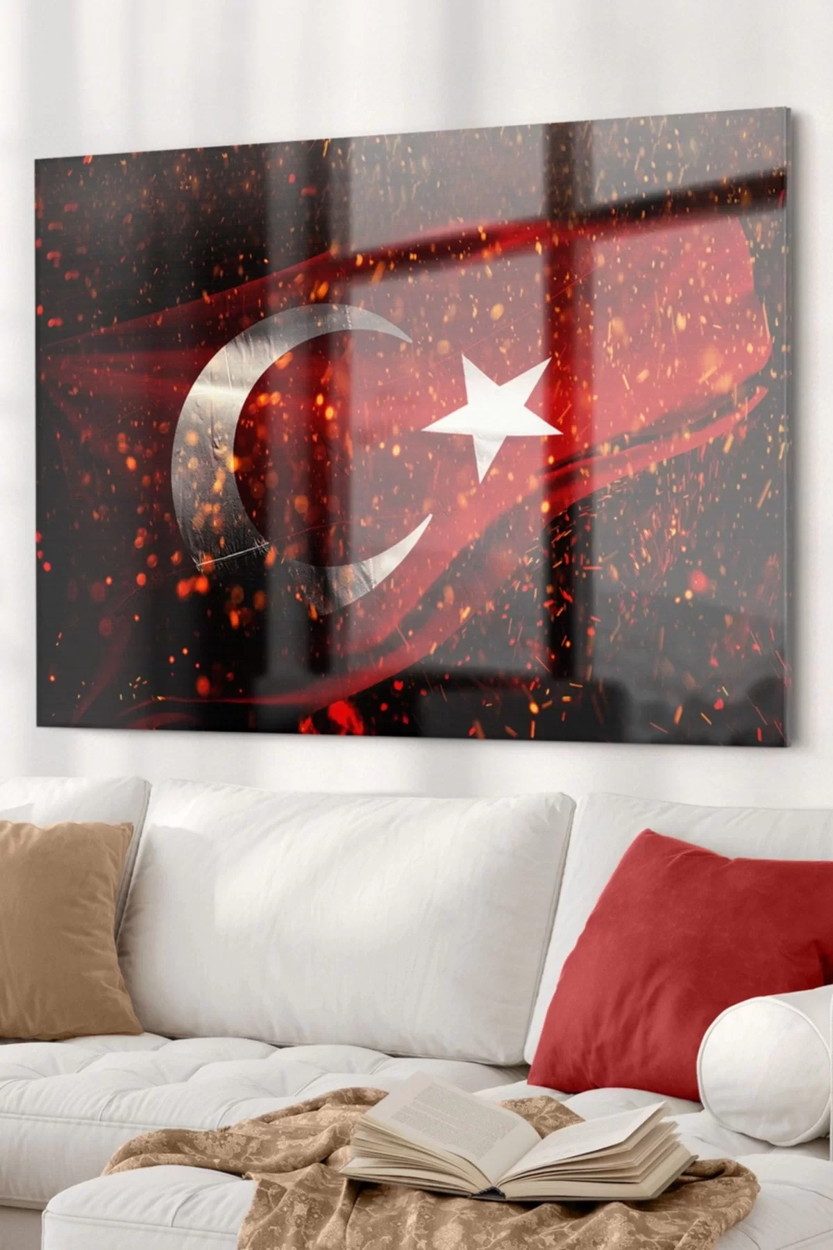 Turkish Flag | Flag Themed Painting | 50x70cm