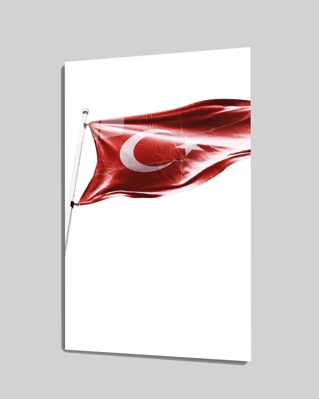 Turkish Flag Glass Painting